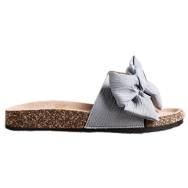 SHELOVET Zapatillas con lazo gris