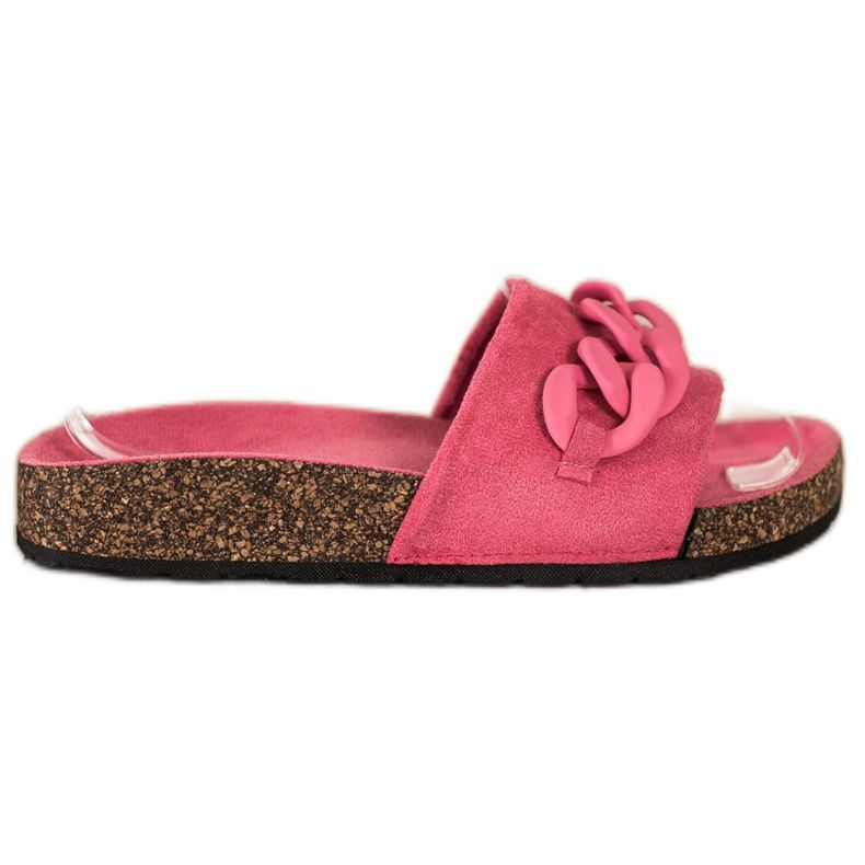 SHELOVET Zapatillas de moda con adorno rosado SHELOVET Zapatillas de moda con adorno rosado