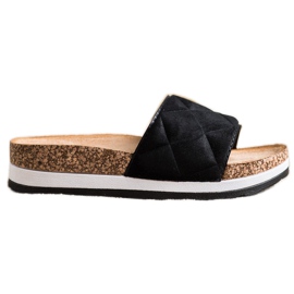 Comer Zapatillas cómodas en la plataforma negro