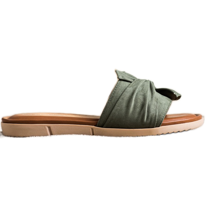 Pantuflas VINCEZA de ante verde