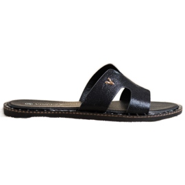 Zapatillas VINCEZA brillantes negro