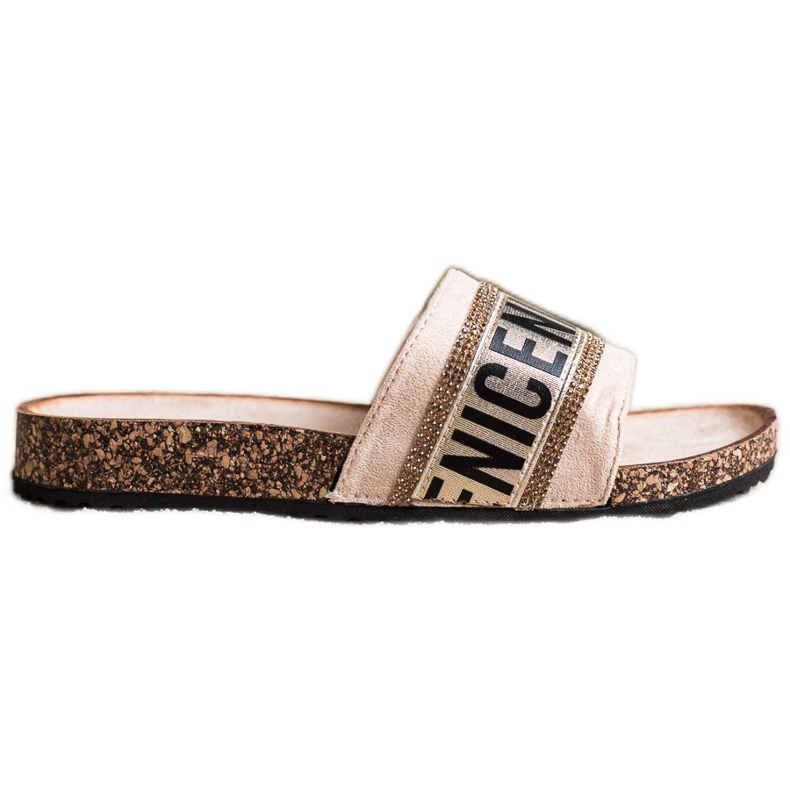 Chanclas Vinceza Fashion beige