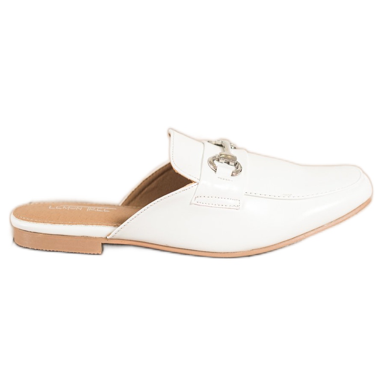 SHELOVET Pantuflas Elegantes Con Adorno blanco