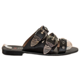 Seastar Zapatillas con estilo con hebillas negro