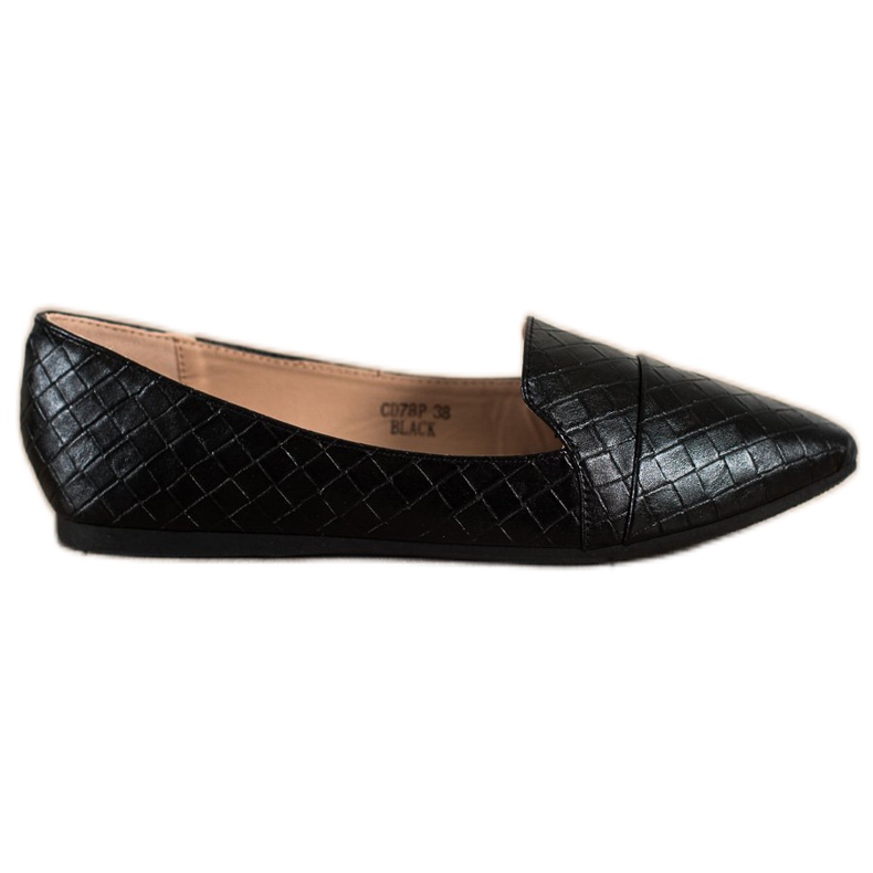 Seastar Bailarinas de moda con cuero ecológico negro