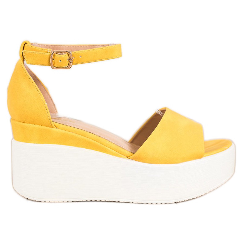 Comer Sandalias ligeras en la plataforma amarillo