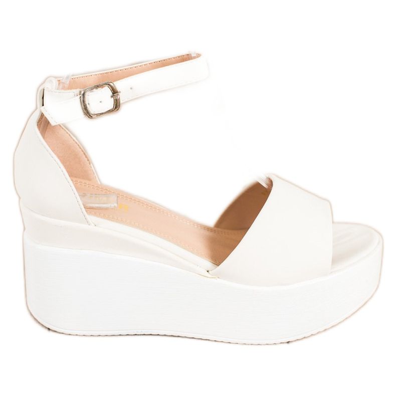 Comer Sandalias ligeras en la plataforma blanco