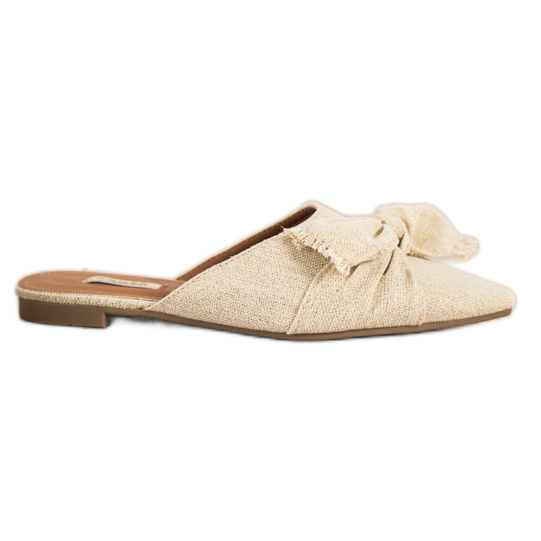 SHELOVET Pantuflas Elegantes En Spitz beige