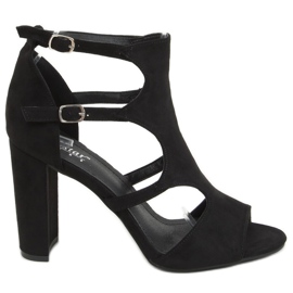 Sandalias negras de tacón NS111P Black negro
