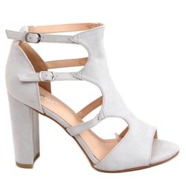 Sandalias de tacón grises NS111P Grey