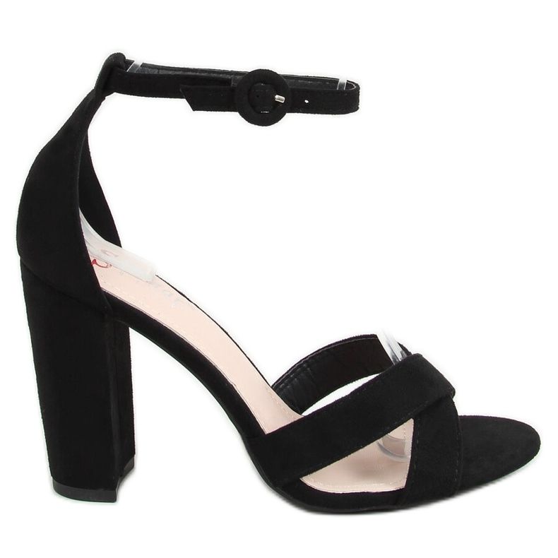 Sandalias negras en el poste TU133P Negro