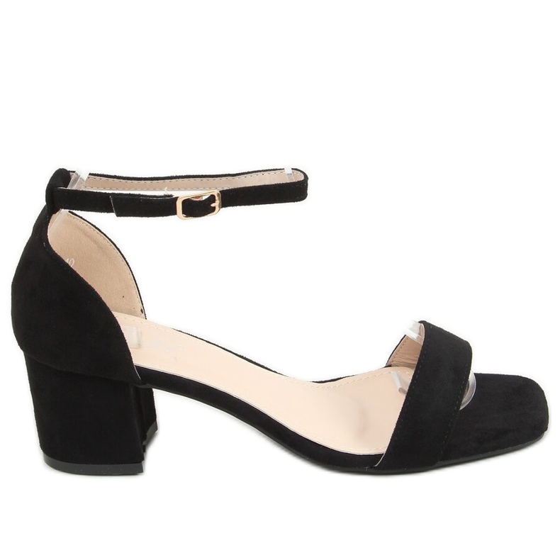 Sandalias negras con tacones bajos X503-21SA-2 Black negro