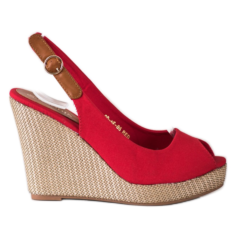Goodin Sandalias de tacón rojo