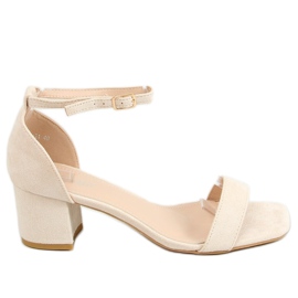 Sandalias con tacones beige X503-21SA-2 Beige
