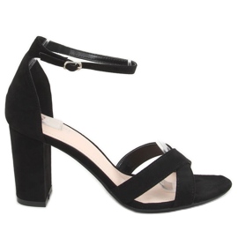 Sandalias de tacón negras NF-63P Black negro