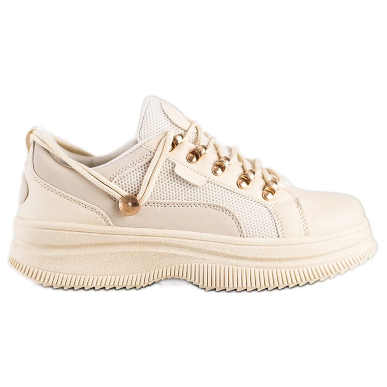 SHELOVET Zapatillas beige en la plataforma