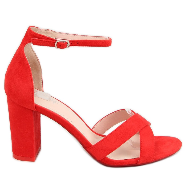 Sandalias rojas de tacón NF-63P Red rojo
