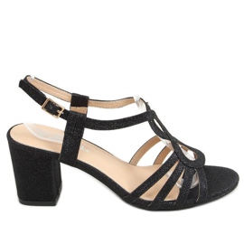 Sandalias de tacón negras A3083 Black negro