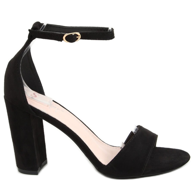 Sandalias negras en el poste TU132P Negro Sandalias negras en el poste TU132P Negro