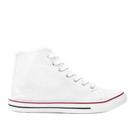 Deportivas blancas mujer Gampa tobillo blanco