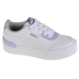 Puma Carina Lift Shine Ps Jr 380553 01 blanco rosado