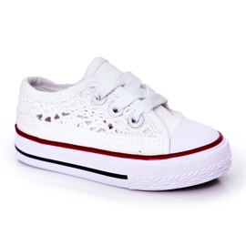 Deportivas Infantiles Con Cordones Blancos Roly-Poly