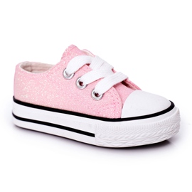 Zapatillas de niños con purpurina rosa Bling-Bling Zapatillas de niños con purpurina rosa Bling-Bling