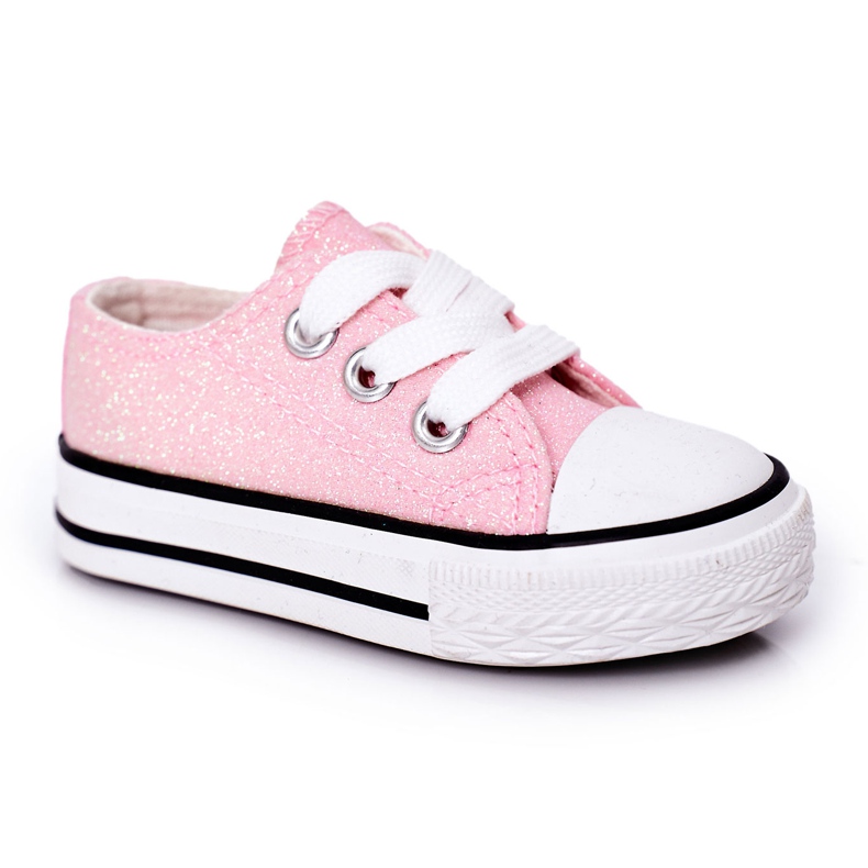Zapatillas de niños con purpurina rosa Bling-Bling rosado