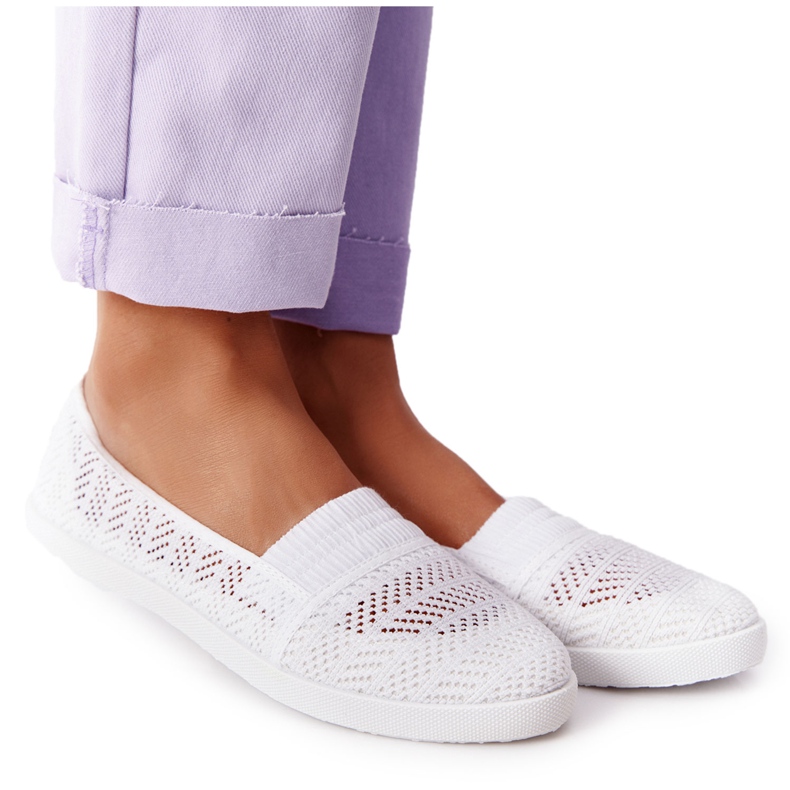 Zapatillas chillout blancas sin cordones caladas blanco Zapatillas chillout blancas sin cordones caladas blanco