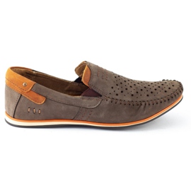 KOMODO Zapatos de hombre mocasines 876 verano marrón naranja
