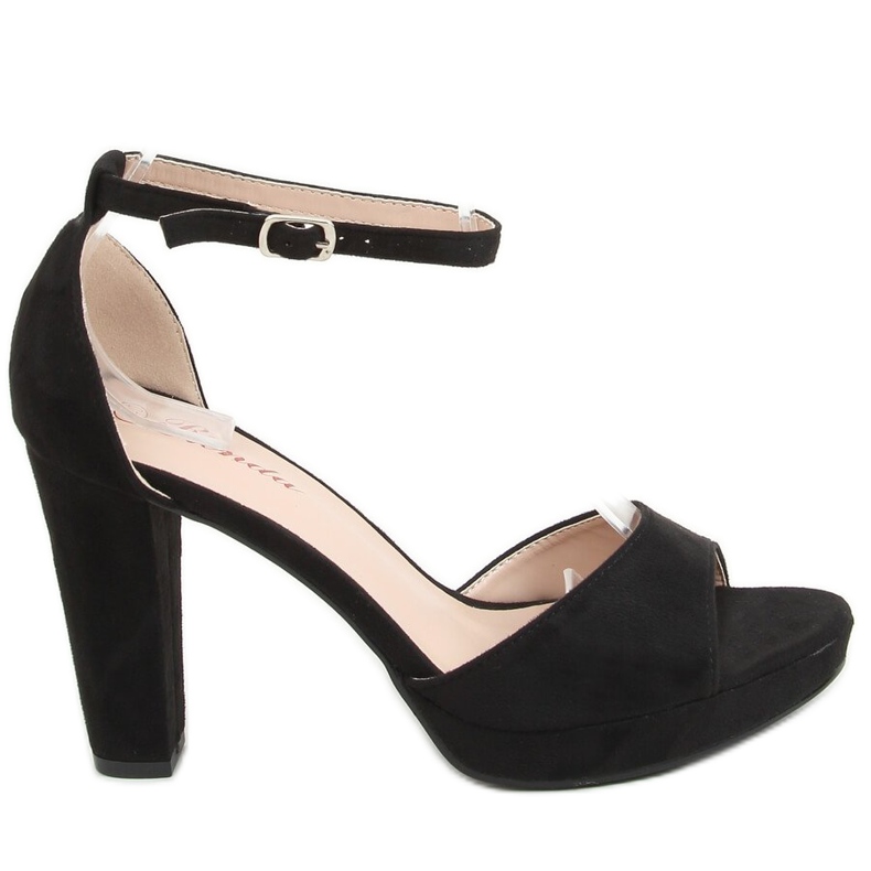 Black S-850 Sandalias negras con plataforma negro