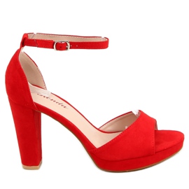 Red S-850 Red sandalias con plataforma rojo