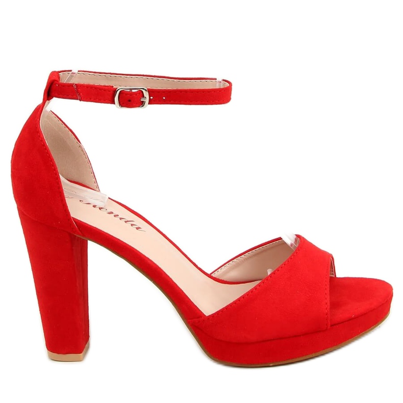 Red S-850 Red sandalias con plataforma rojo