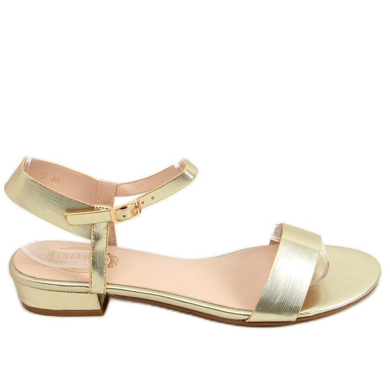 Sandalias planas con dorado F9020 Gold