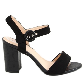 Sandalias negras de tacón SL1008P Black negro