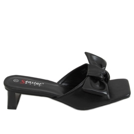 Tacones negros de diseño T388P Negro