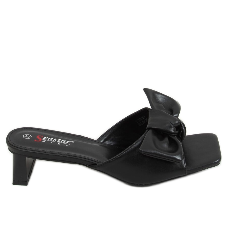 Tacones negros de diseño T388P Negro