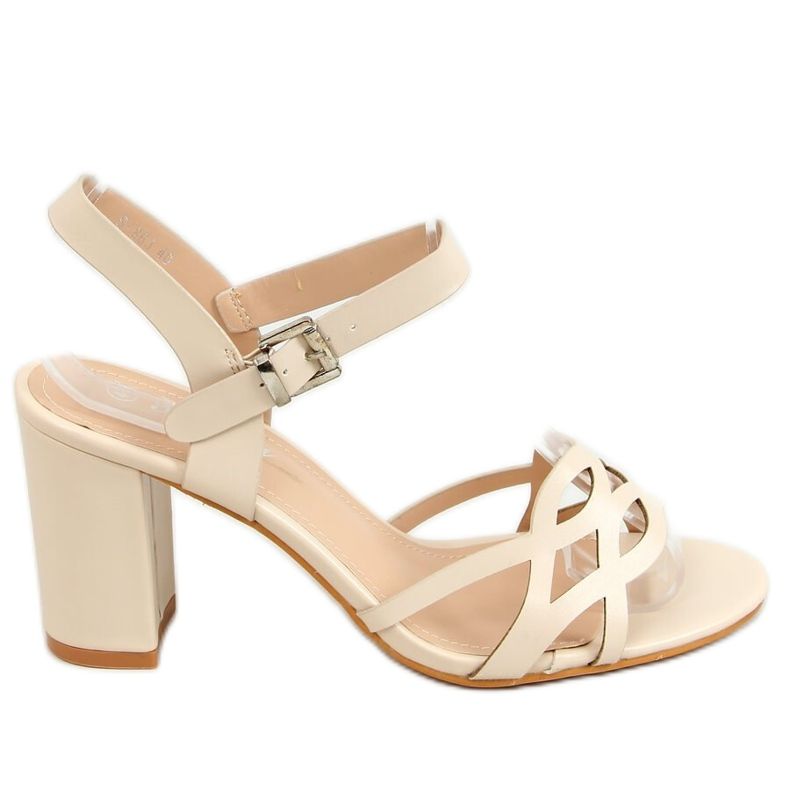 Sandalias de tacón beige S-863 Beige Sandalias de tacón beige S-863 Beige