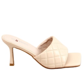 Pantuflas beige acolchado T367P Beige