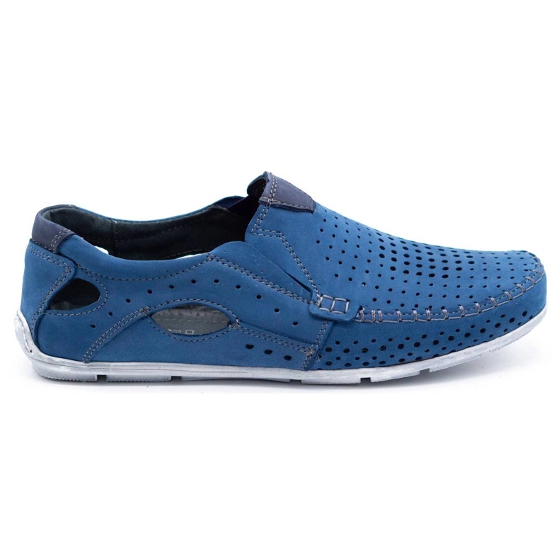 Olivier Zapatos de hombre mocasines 901 azul verano