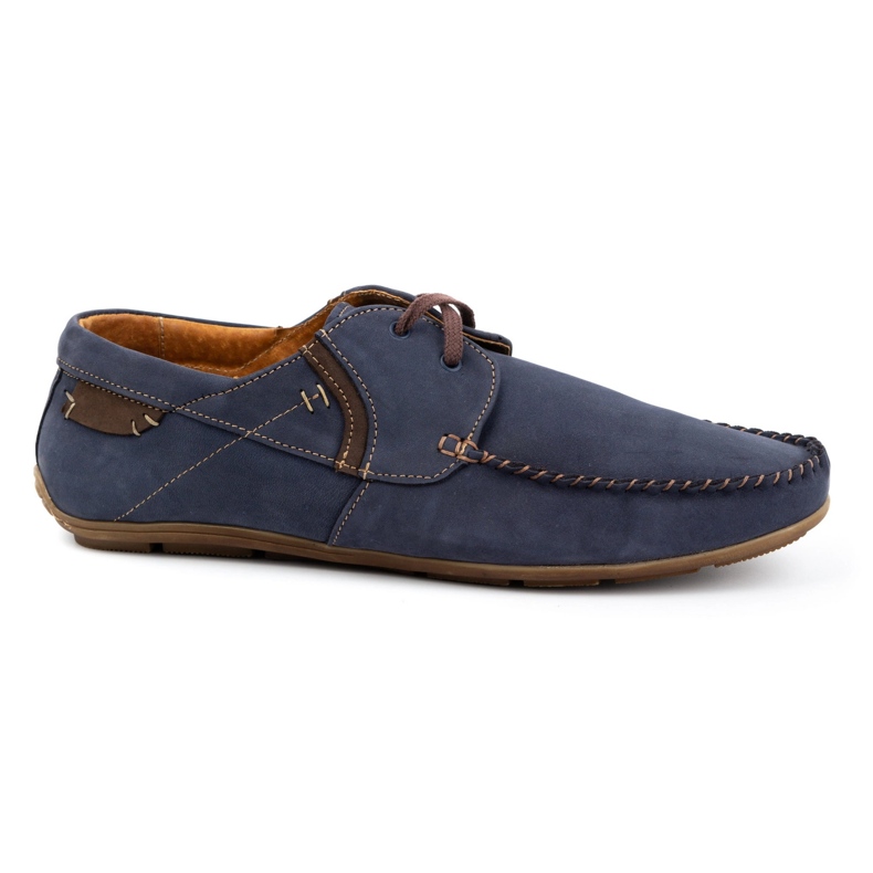 Olivier Mocasines hombre piel 297 azul marino