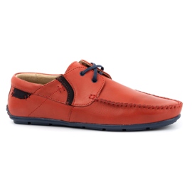 Olivier Mocasines hombre piel 297 rojo