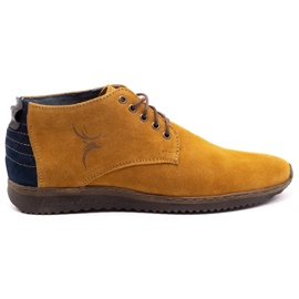 Olivier Botas de piel para hombre 7018 rojo amarillo Olivier Botas de piel para hombre 7018 rojo amarillo