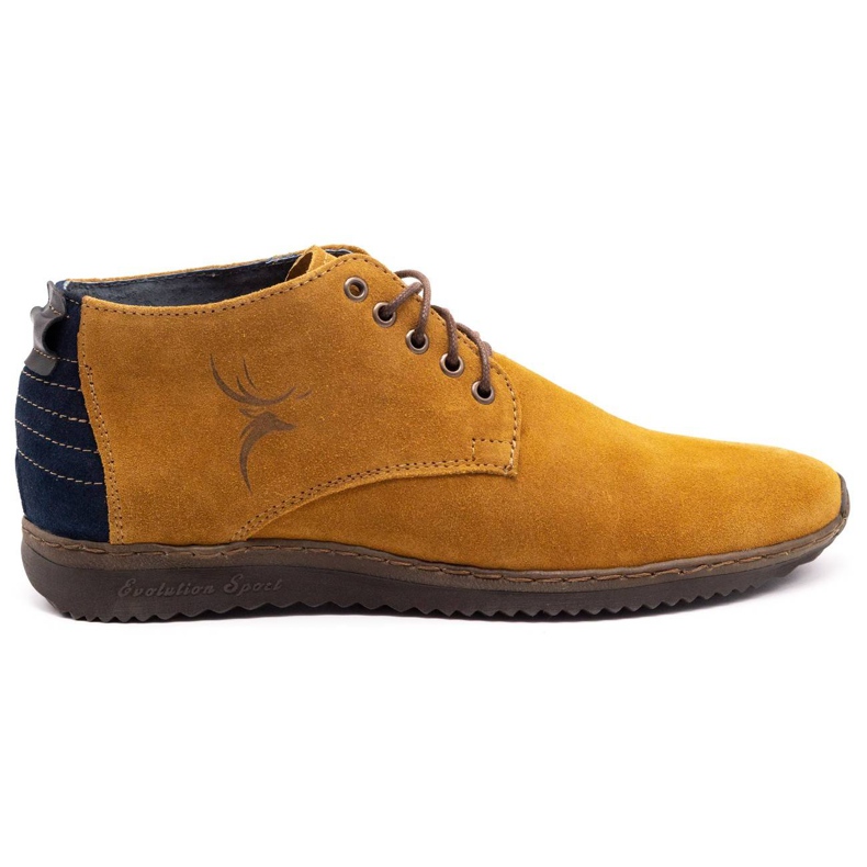 Olivier Botas de piel para hombre 7018 rojo amarillo Olivier Botas de piel para hombre 7018 rojo amarillo