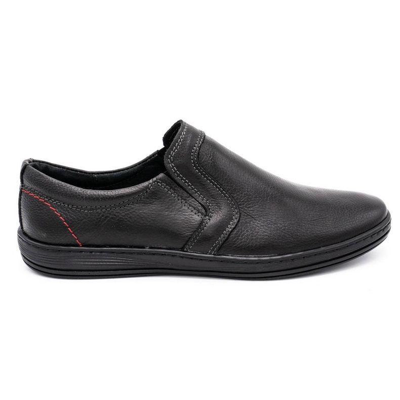 Olivier Mocasines para hombre de piel 708MP negro