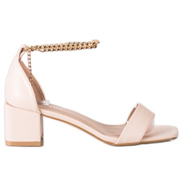 Seastar Sandalias Con Cadena Decorativa beige dorado