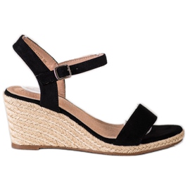 Sandalias Clásicas Con Cuña VINCEZA negro
