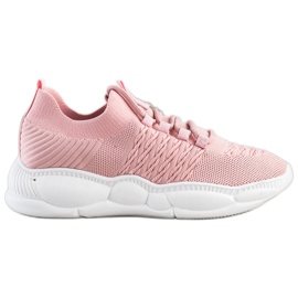 SHELOVET Zapatillas clásicas de textil rosado