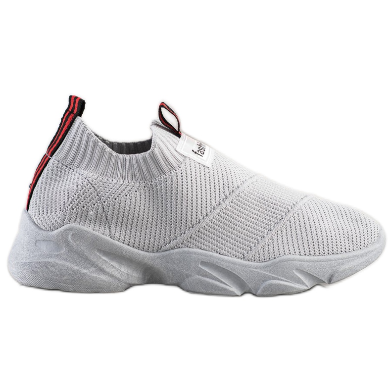 SHELOVET Zapatillas de deporte sin cordones de moda gris