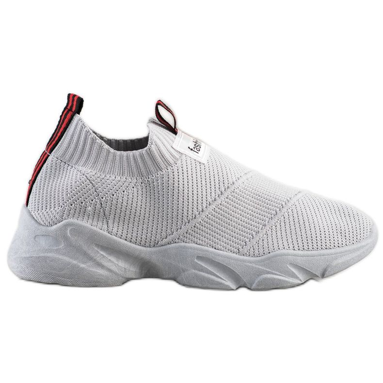 SHELOVET Zapatillas de deporte sin cordones de moda gris SHELOVET Zapatillas de deporte sin cordones de moda gris